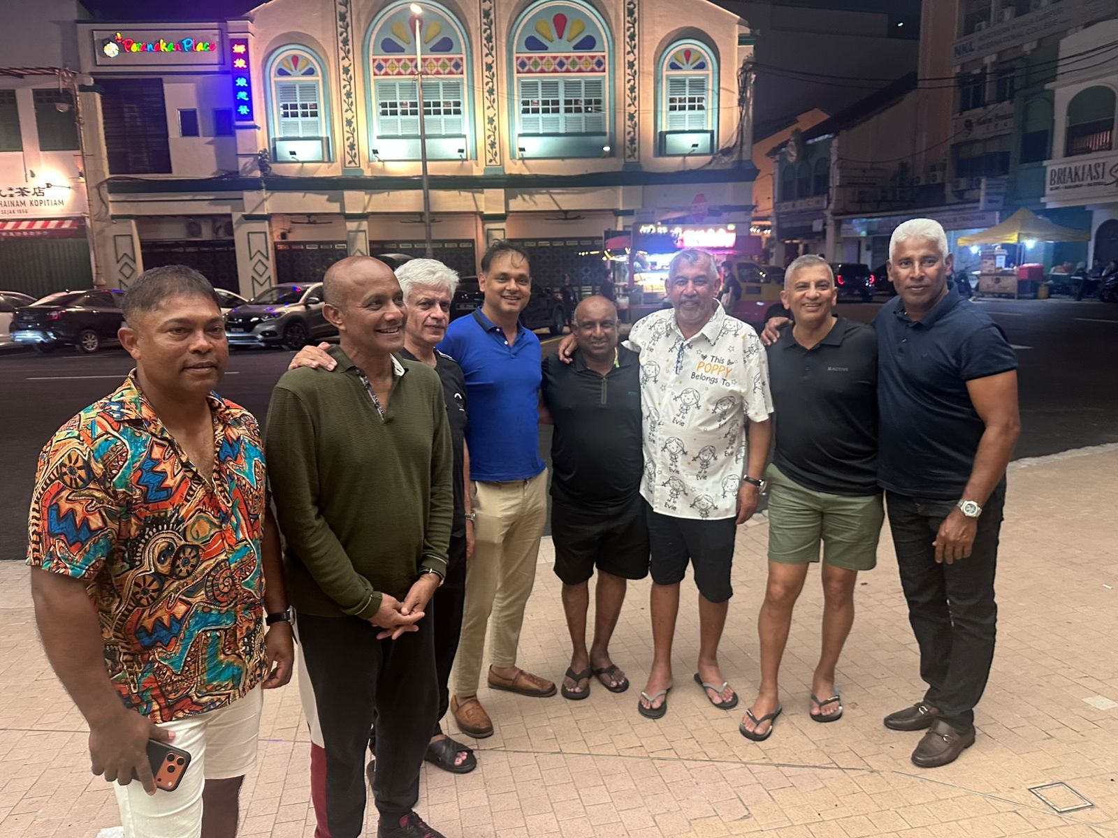 Samresh Kumar with friends in Malaysia
